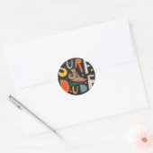 Surf Man Ronde Sticker (Envelop)
