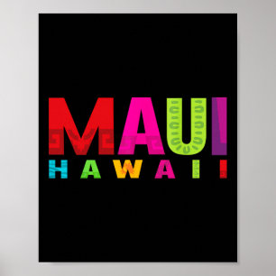 Surf Maui Hawaï Eiland Hawaiaanse Strand Surfen Al Poster