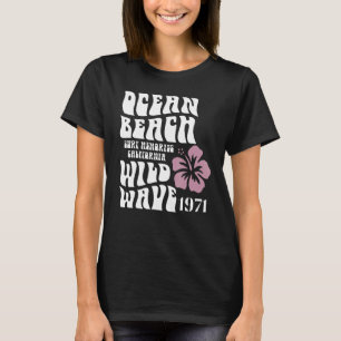 Surf Memories California Ocean Beach Wild Wave Sum T-shirt