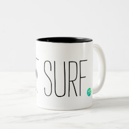 Surf met Green Wave Tweekleurige Koffiemok