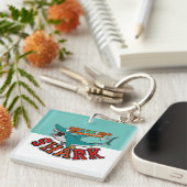 Surf met haai sleutelhanger (Voorkant Rechts)