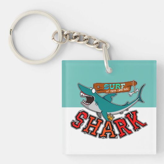 Surf met haai sleutelhanger (Voorkant)
