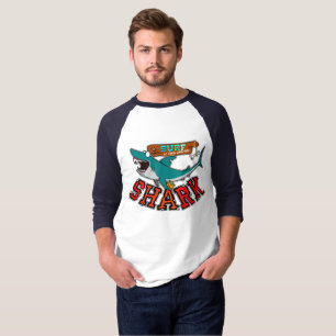 Surf met haai t-shirt