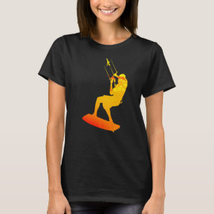 Surf met surfende kasten, keuken- of Kiteb T-shirt