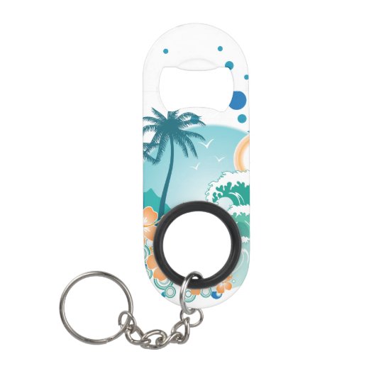 Surf Mini Bottle Open met Sleutelhanger Flessenopener (Voorkant)