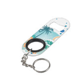 Surf Mini Bottle Open met Sleutelhanger Mini Flessenopener (Achterkant Gekanteld)