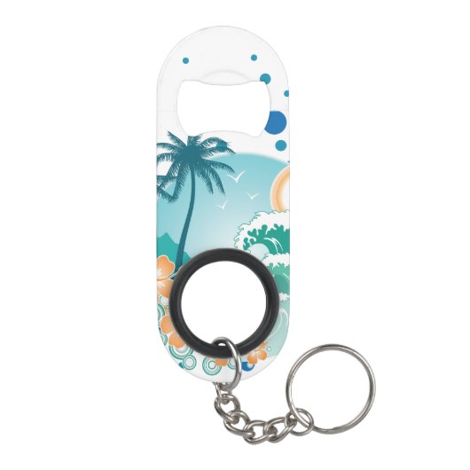 Surf Mini Bottle Open met Sleutelhanger Mini Flessenopener (Achterkant)
