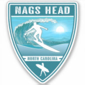 Surf Nags Head North Carolina Sticker (Voorkant)