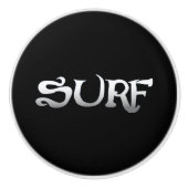 Surf noir bouton en céramique (Devant)