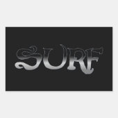 Surf noir grand rectangle gros stickers (Devant)