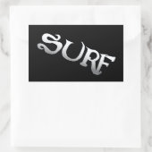 Surf noir grand rectangle gros stickers (Sac)