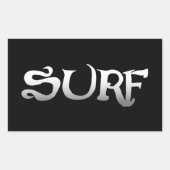 Surf noir grand rectangle gros stickers (Devant)