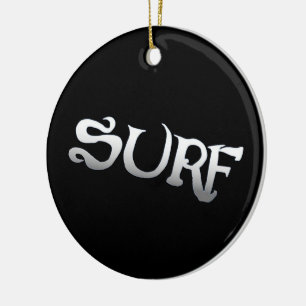 Surf noir rond ornement