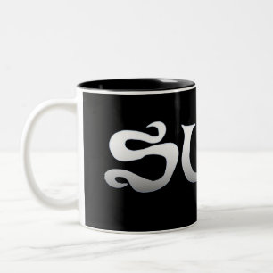 Surf noir tasse à deux tons