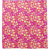 SURF oerwoud (HOT PINK COMBO) Douchegordijn (Voorkant)