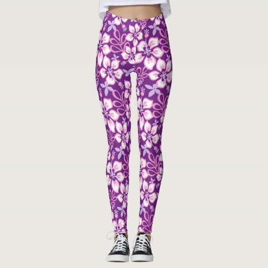 SURF oerwoud (PAARSE COMBO) Leggings (Voorkant)