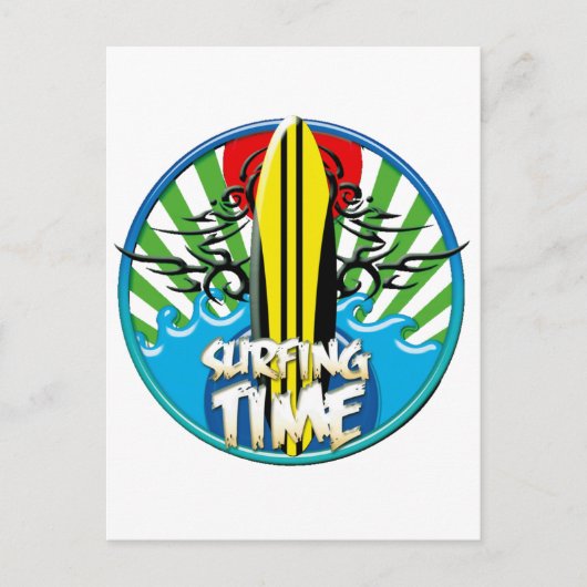 surf omhoog briefkaart (Voorkant)