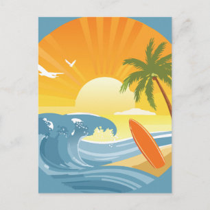 Surf omhoog! briefkaart