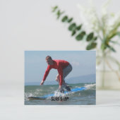 Surf omhoog briefkaart (Staand voorkant)