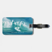 Surf omhoog | Fun Typografie & Quote Bagagelabel (Achterkant horizontaal)