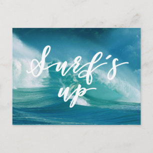 Surf omhoog Fun Typografie & Quote Briefkaart