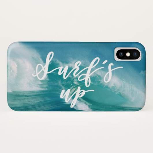 Surf omhoog | Fun Typografie & Quote Case-Mate iPhone Case (Achterkant (horizontaal))