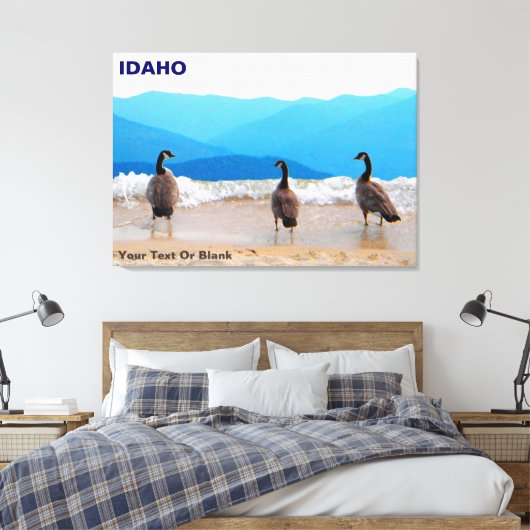 Surf omhoog! - Geese Canvas Afdruk (Insitu (Slaapkamer))