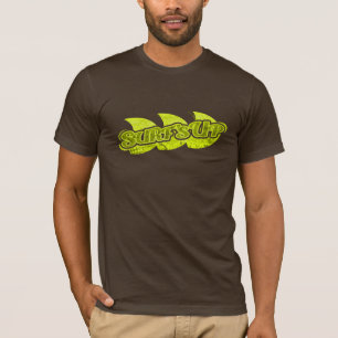 Surf omhoog mannen helder, zeewier, groen en marin t-shirt