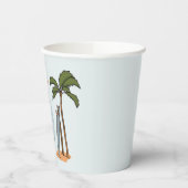 Surf Omhoog Ocean Wave Verjaardagspapier Cups Papieren Bekers (Links)