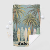 Surf omhoog, pastelstijl gepersonaliseerd golfhanddoek (Insitu)
