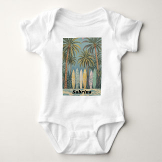 Surf omhoog, pastelstijl gepersonaliseerd romper