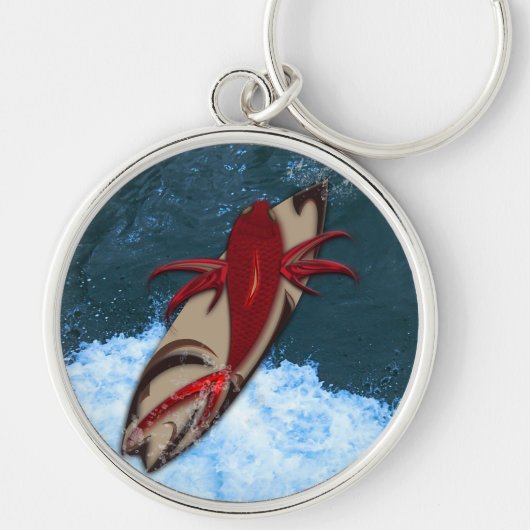 Surf omhoog sleutelhanger (Voorkant)