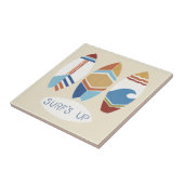 Surf omhoog! Surfplanken Tegeltje (Zijkant)