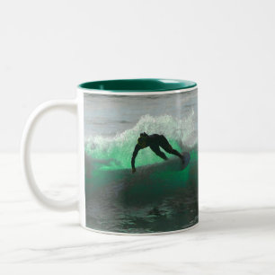 Surf omhoog! tweekleurige koffiemok