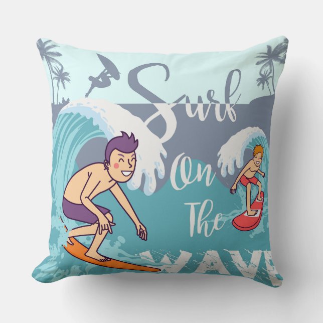 Surf op de golf kussen (Voorkant)