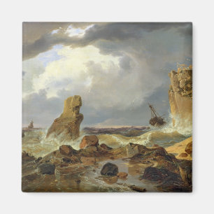 Surf op een Rocky Coast, 1835 Magneet