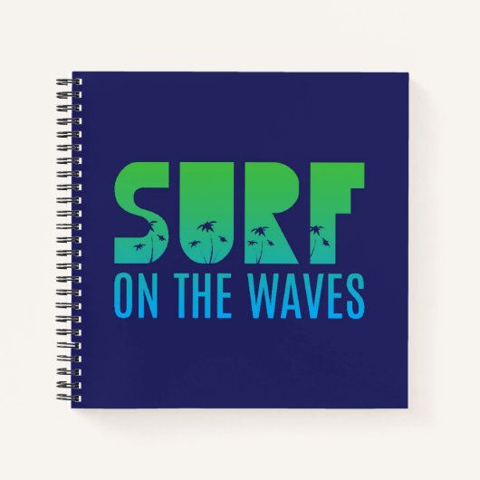 Surf op het Poster Waves Notitieboek (Voorkant)