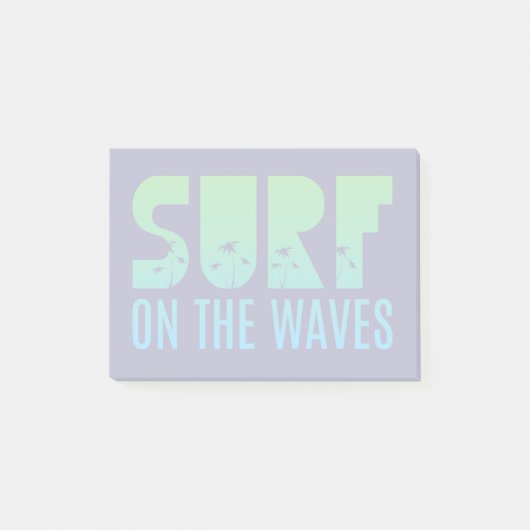 Surf op het Poster Waves Post-it® Notes (Voorkant)