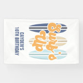 Surf op strandstralen spandoek (Horizontaal)