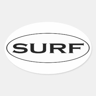 SURF Ovaal Logo Ovale Sticker