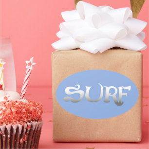 Surf ovale gros autocollants