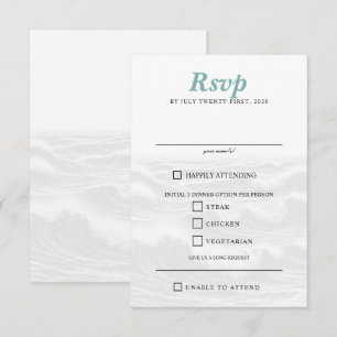 Surf paar voedsel keuzes RSVP kaartje