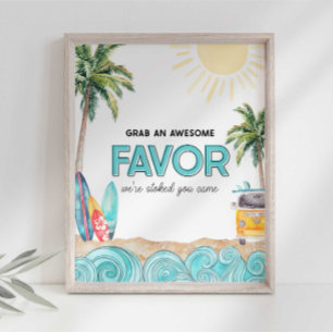 Surf Party Favor Bedankt Foto Afdruk