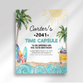 Surf Party Tijd Capsule Teken Poster
