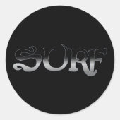 Surf petit noir rond petit autocollants (Devant)