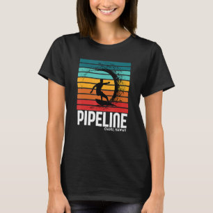 Surf Pipeline Oahu Beach Retro Surfing T-shirt