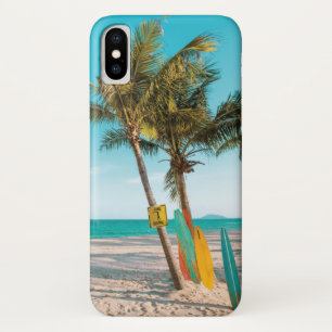 Surf planken op strandwerend kussen iPhone x hoesje