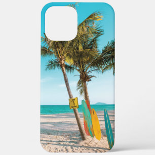 Surf planken op strandwerend kussen iPhone 12 pro max hoesje