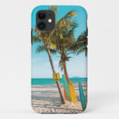 Surf planken op strandwerend kussen Case-Mate iPhone case (Achterkant)
