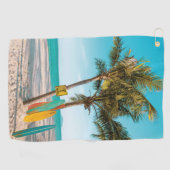 Surf planken op strandwerend kussen golfhanddoek (Horizontaal)